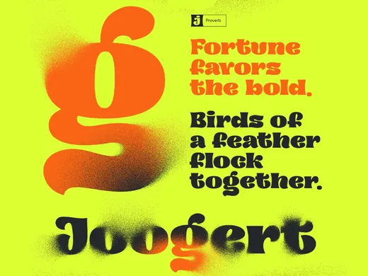 Joogert font specimen