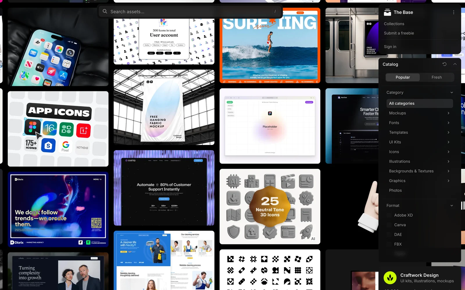 The Base website